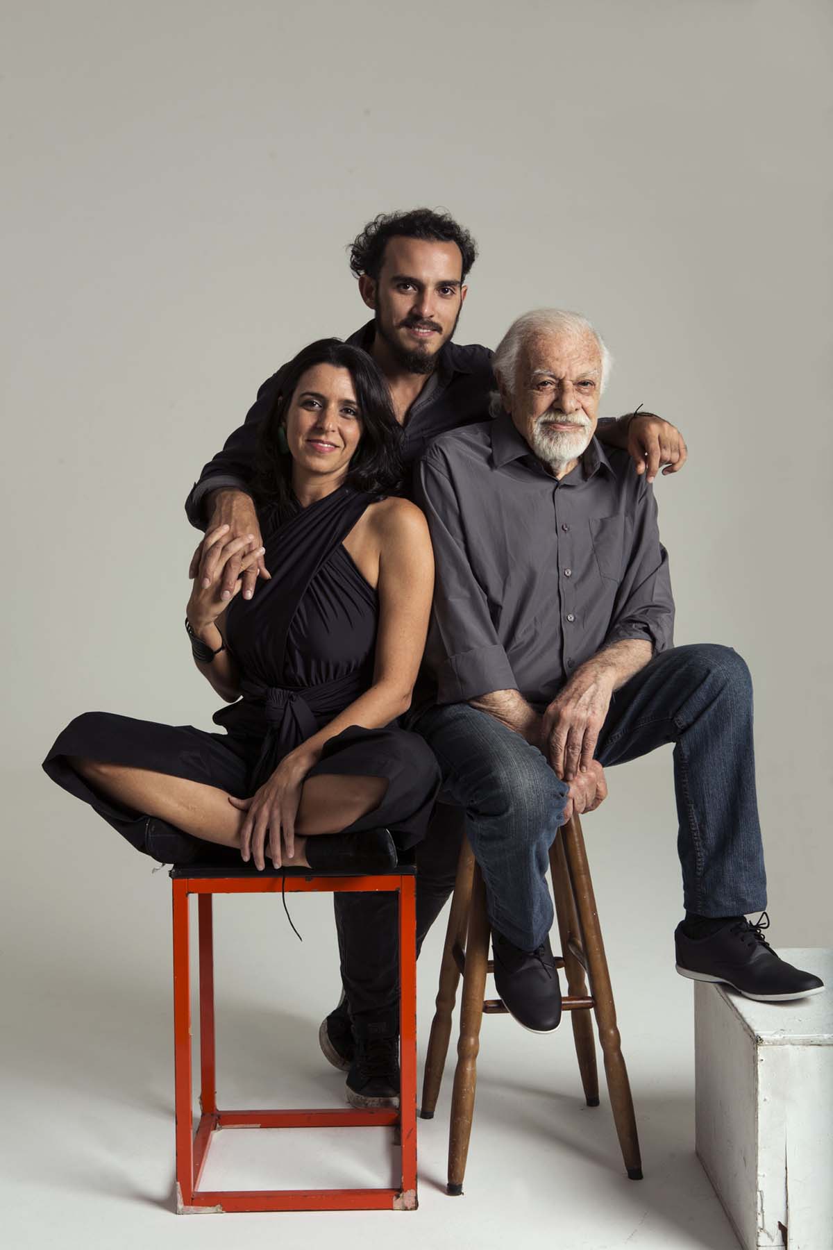 Marina, João e Sérgio Ricardo no ano de 2017 - Foto Ana Rezende